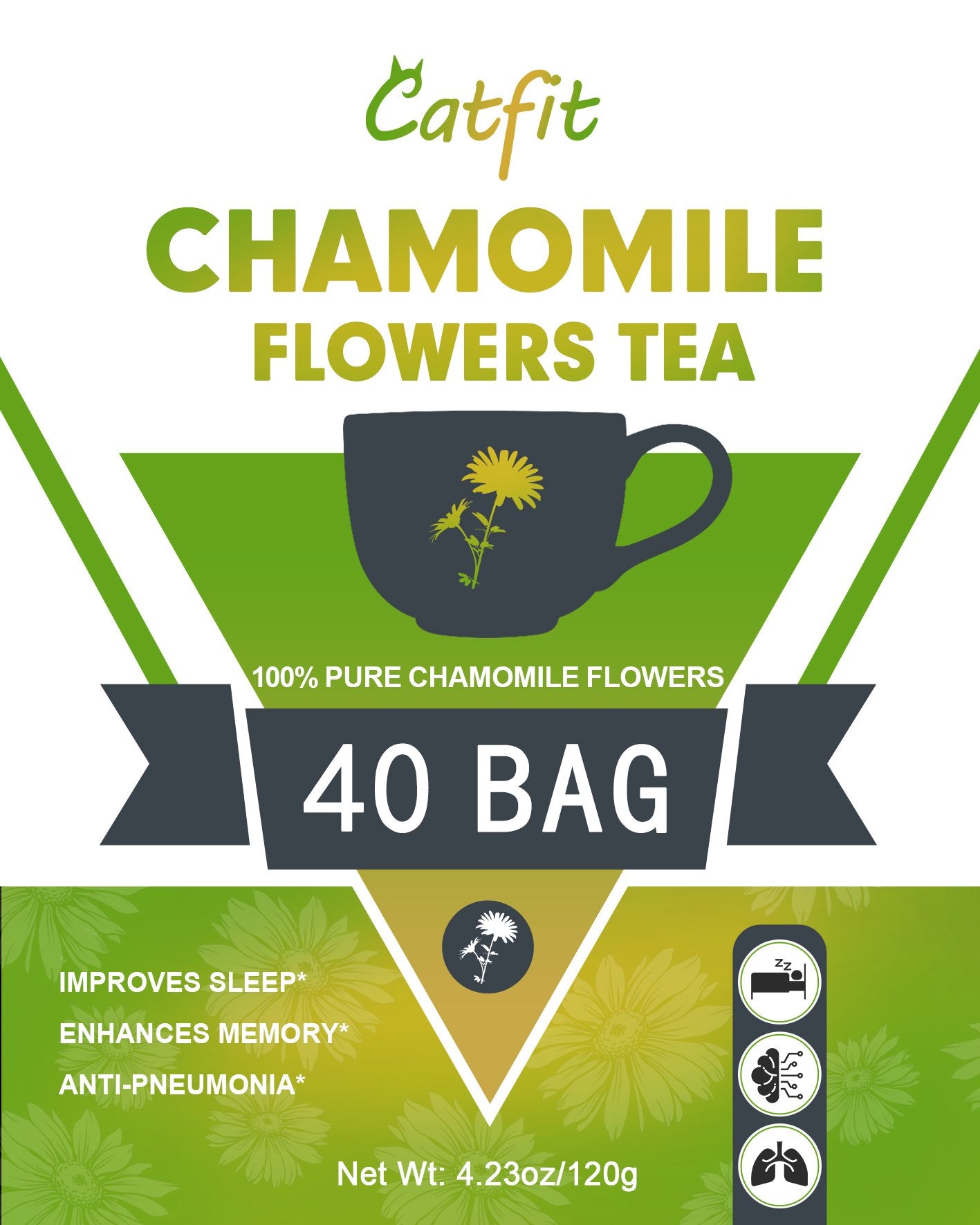 Chamomile Flowers Tea Boost Sleep for Liver Cleansing Relaxation