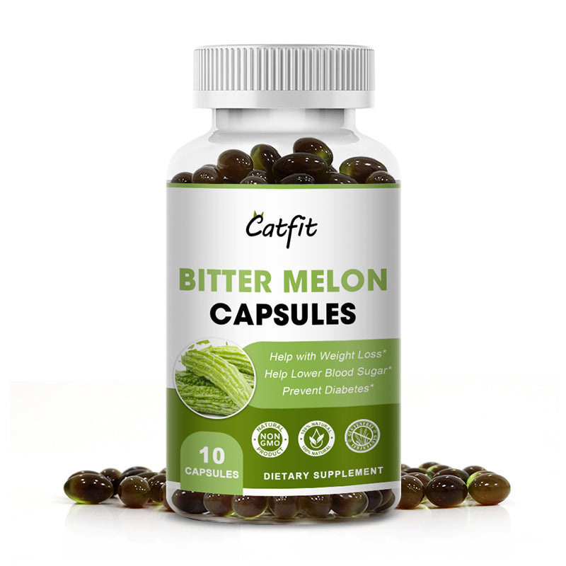 Catfit Nature Bitter gourd extract Capsule Reduce blood sugar Slimming Food Plant-insulin Anti-heatstroke Multivitamin supplement