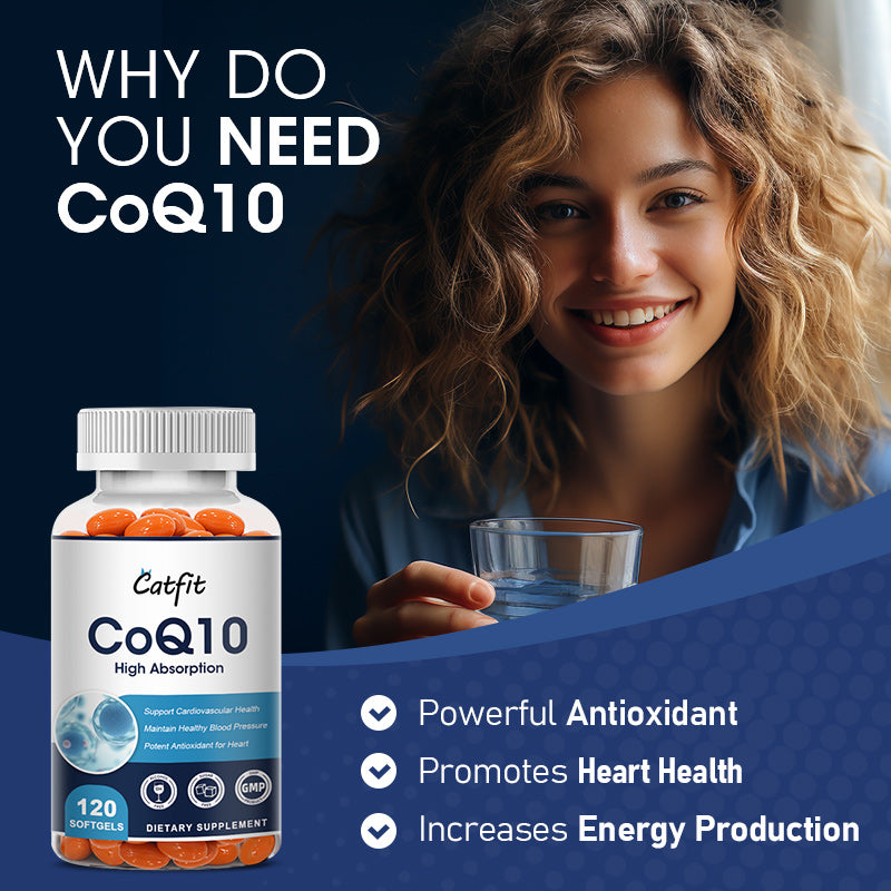 COQ10 Coenzyme Q10 Capsules ay Nagsusulong ng Cardiovascular Health Ang Kalusugan ng Puso ay Nagbibigay ng Enerhiya Vegetarian Ultra High Absorption