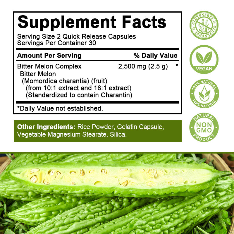 Catfit Nature Bitter gourd extract Capsule Reduce blood sugar Slimming Food Plant-insulin Anti-heatstroke Multivitamin supplement