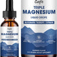 Magnesium Glycinate Liquid Drops with Taurate & Citrate, Magnesium Supplement for Sleep, Calm & Relaxation, with Potassium & Omega-3, High Absorption Formula, Blueberry Flavor, 2 Fl Oz