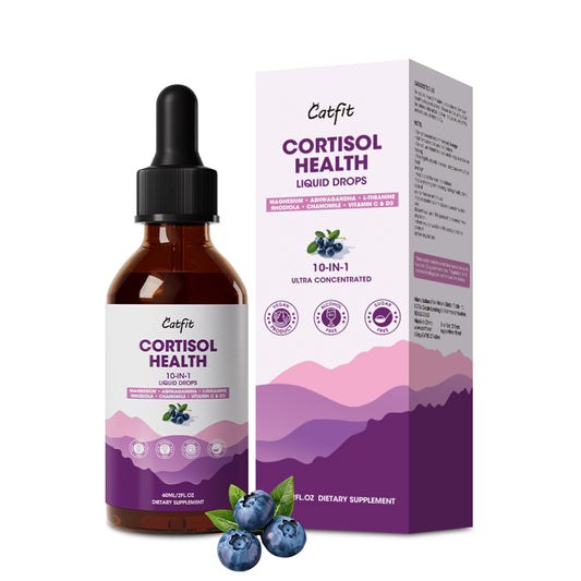 Cortisol Health Liquid Drops, Hormone Balance & Cortisol Manager, with Magnesium, Ashwagandha, L-theanine, Support Relaxation & Sleep, 2 fl oz