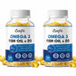 Fish Oil 1200mg Softgels - Omega 3 Fish Oil Supplements with Vitamin D3 - 120 Capsules (2 Pack)