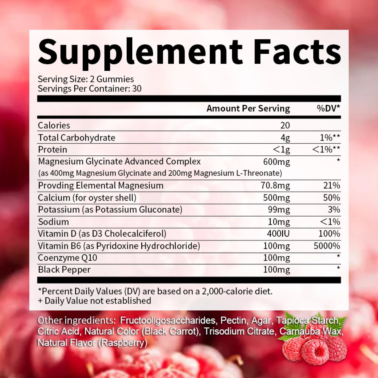 MABEF Magnesium Glycinate Gummies, High Absorption Magnesium Oxide with Calcium Vitamin B6 COQ10 for Muscle & Joint Health- 60 ct