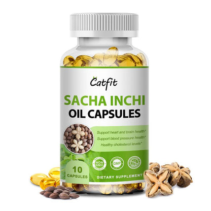 Sacha Inchi Oil Capsules 600mg Rich Source of Flaxseed Oil Essential Fatty Acids Antioxidants Improve Skin and Hair Health Odorless Softgel Much Healthier Than Fish Oil