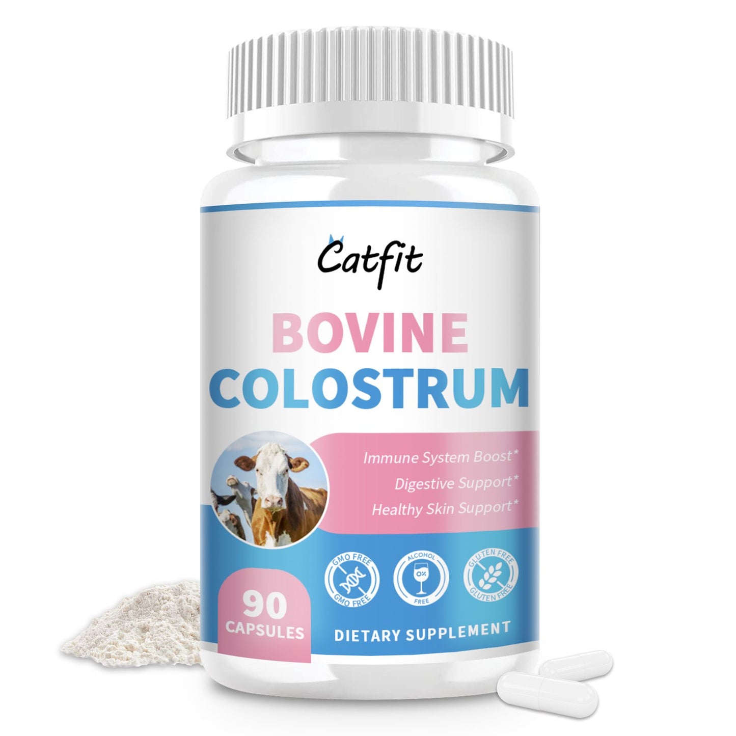 Bovine Colostrum Supplement Capsules for Hair and Nail Growth