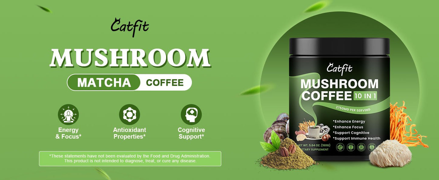 Mushroom Coffee Powder for Energy, Focus, Memory and Immunity 160g