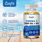 Catfit Omega3 Fish Oil Capsules EPA&DHA Support Heart Blood Vessels Vitamin D3 Supplement