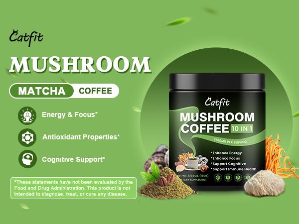 Mushroom Coffee Powder for Energy, Focus, Memory and Immunity 160g