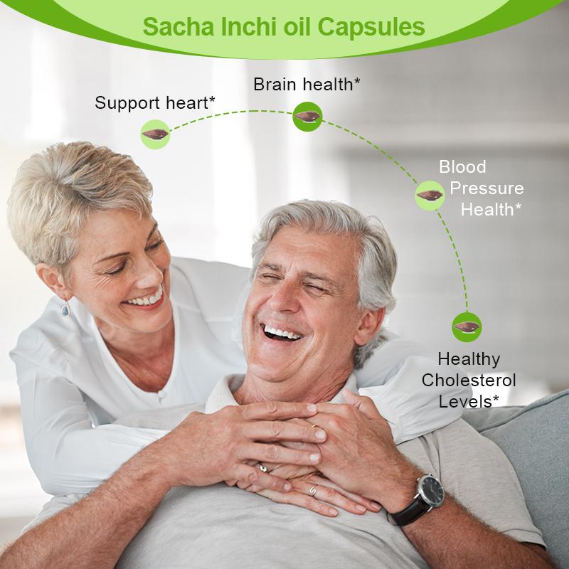 Sacha Inchi Oil Capsules 600mg Rich Source of Flaxseed Oil Essential Fatty Acids Antioxidants Improve Skin and Hair Health Odorless Softgel Much Healthier Than Fish Oil