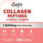 Catfit Collagen Peptides Vitamin C Powder Dietary Supplement Strawberry Flavor