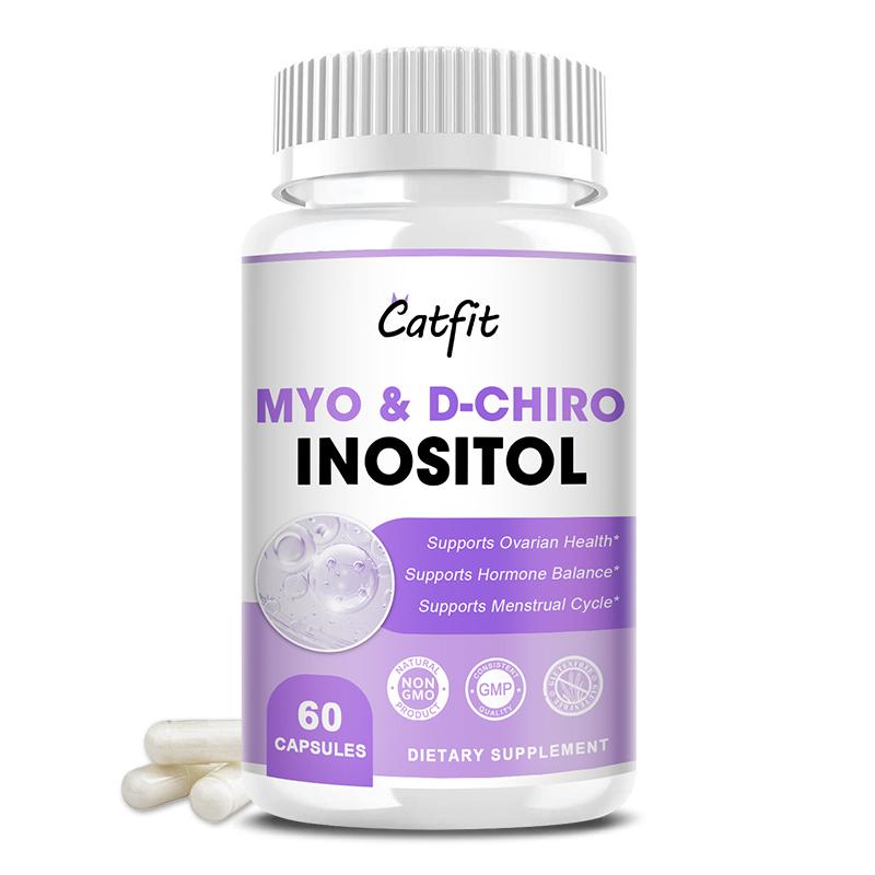 Myo-Inositol&D-Chiro Inositol Capsule 300mg with Folate Supports Hormone Balance & Ovarian Function,Fertility Supplements for Women,Regulate Menstrual Cycle & Support body Health