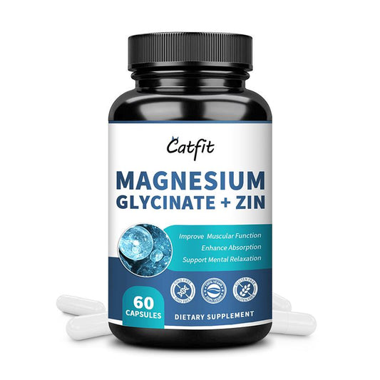 Magnesium Glycinate, Dietary Supplement, Supports Muscles, Heart, Nerves & Bones, Relieves Anxiety, Aids Sleep Functional Therapy, Easily Absorbed, Most Effective Magnesium Supplement,100% safe, non-toxic, non-GMO,60 Capsules