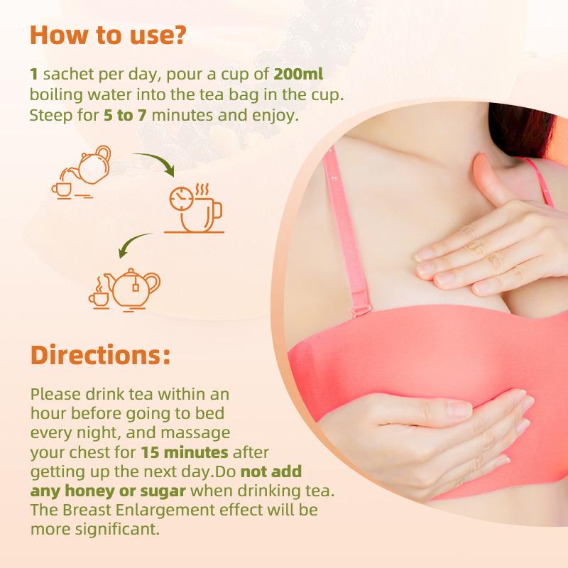 Catfit Breast Enlargement Tea Size Up Bust Growth Boobs Shaping Sexy Body Bust Fast Growth Boobs Firming Chest Care for Women