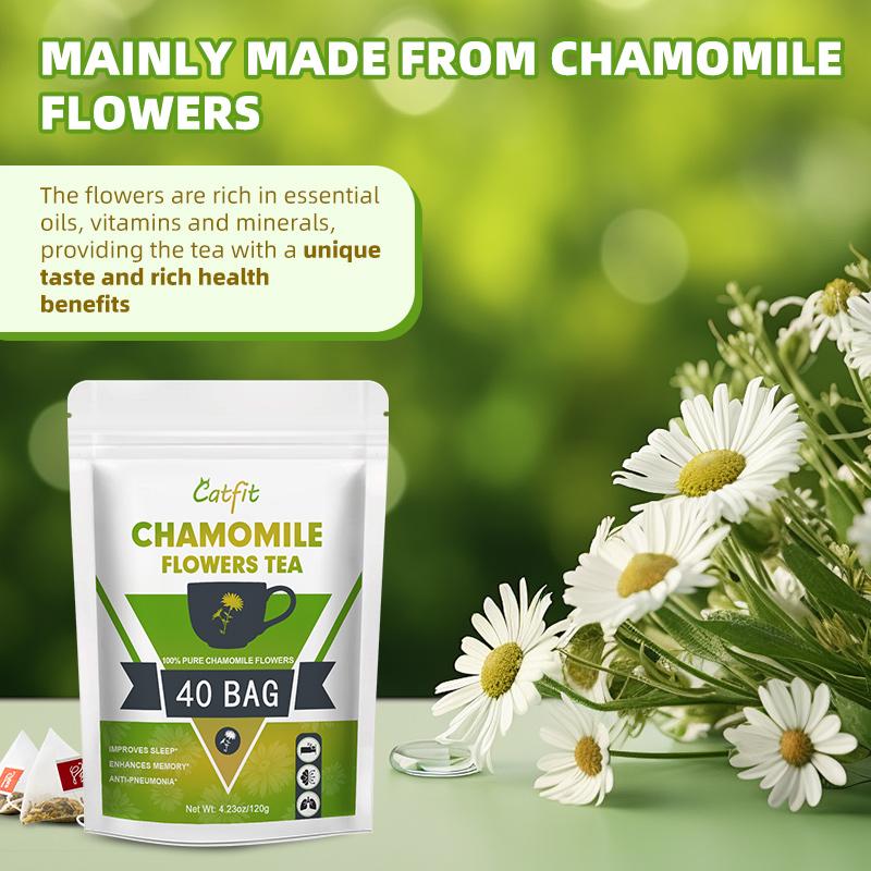 Chamomile Flowers Tea Boost Sleep for Liver Cleansing Relaxation