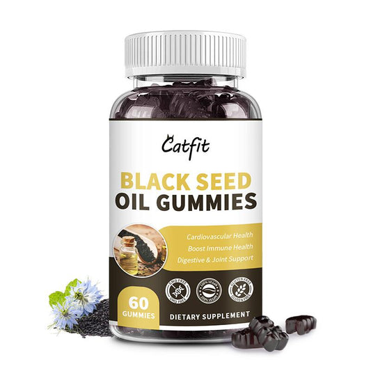 Organic Black Seed Oil Gummies Vegan Black Cumin Seed Gummies Immune Support Joint Digestion,Supports hair Growth,Improves Blood Vessels, Supports Immune Health