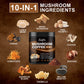 (2 Pack) Mushroom Coffee Powder, 10 Mushroom Blend- Lion's Mane, Chaga, Cordyceps, Brain Supplements with Arabica Coffee, Ashwagandha, L-Theanine for Energy, Focus, Memory and Immunity