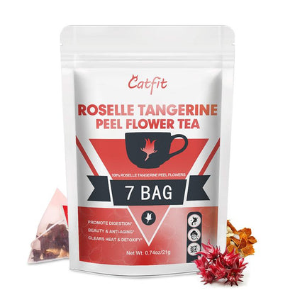 Catfit Roselle Tangerine Peel Flower Tea