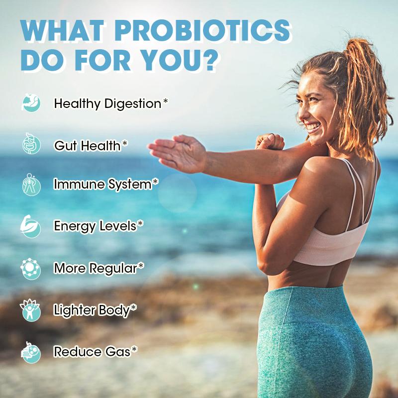 Probiotic, Supports Digestive Absorption, 300 Billion CFU - 10 Diverse Strains Plus Organic Prebiotic,Designed for Overall Digestive Health and Supports Occasional Constipation,Diarrhea,Bloating