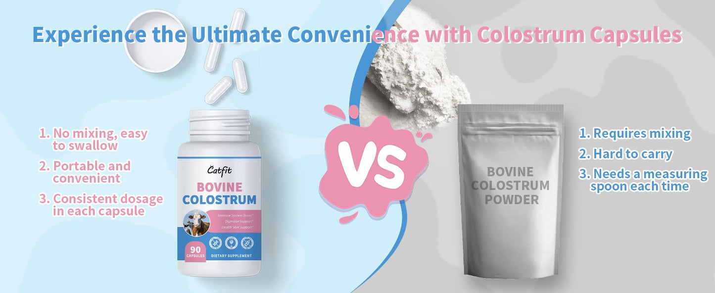 Bovine Colostrum Supplement Capsules for Hair and Nail Growth