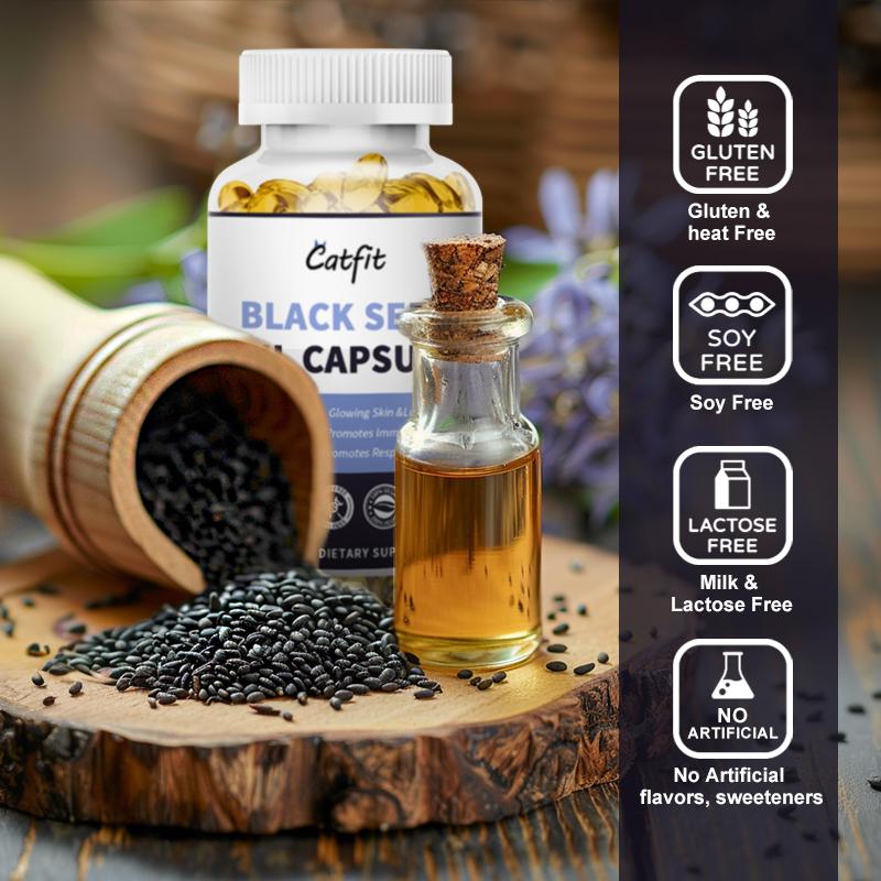 Black Seed Oil Capsules 1000mg Superfood Omega 6 9 Supports Immunity Health, Energy Levels, Metabolism, Mood, Memory + Learning