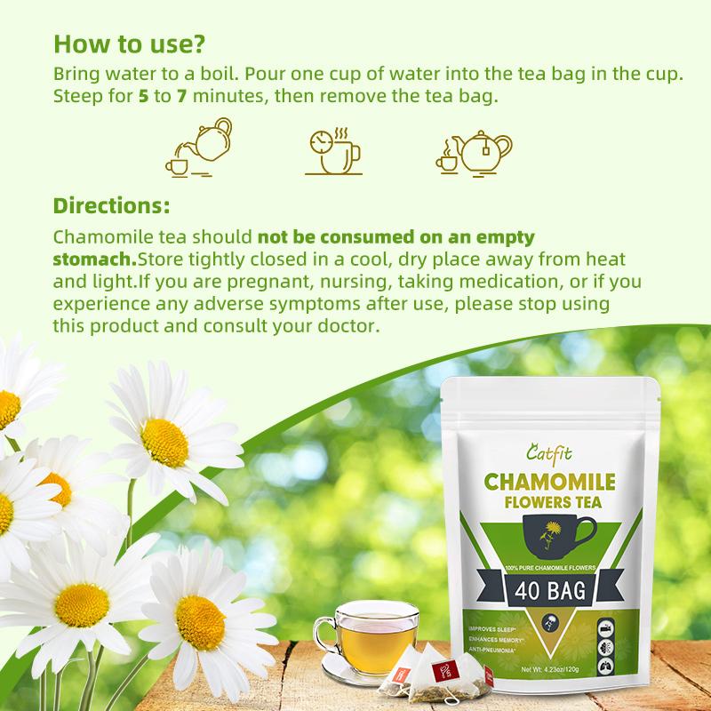 Chamomile Flowers Tea Boost Sleep for Liver Cleansing Relaxation