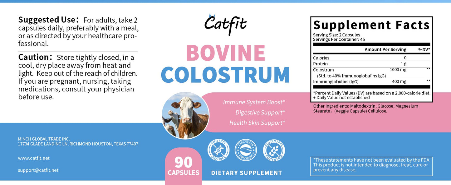 Bovine Colostrum Supplement Capsules for Hair and Nail Growth