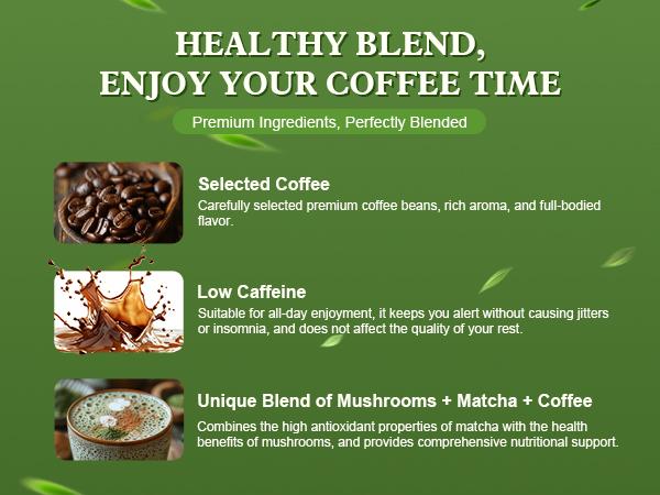 Mushroom Coffee Powder for Energy, Focus, Memory and Immunity 160g