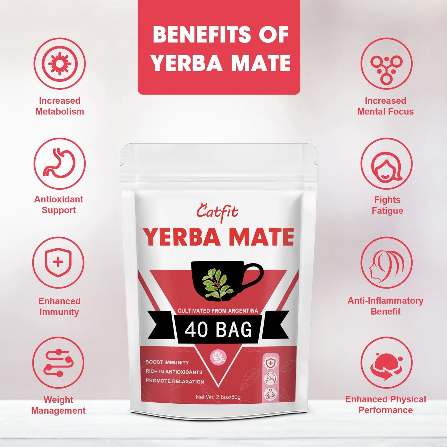 Catfit Yerba Mate Tea 40 Bags