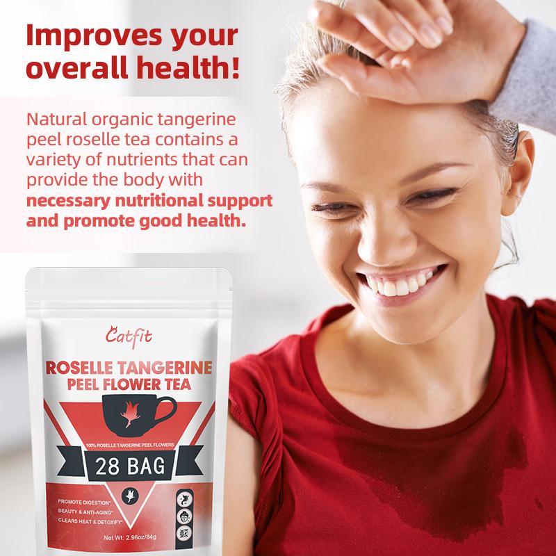 Catfit Roselle Tangerine Peel Flower Tea