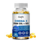 Catfit Omega3 Fish Oil Capsules EPA&DHA Support Heart Blood Vessels Vitamin D3 Supplement