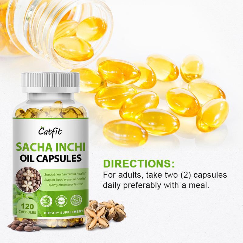 Sacha Inchi Oil Capsules 600mg Rich Source of Flaxseed Oil Essential Fatty Acids Antioxidants Improve Skin and Hair Health Odorless Softgel Much Healthier Than Fish Oil