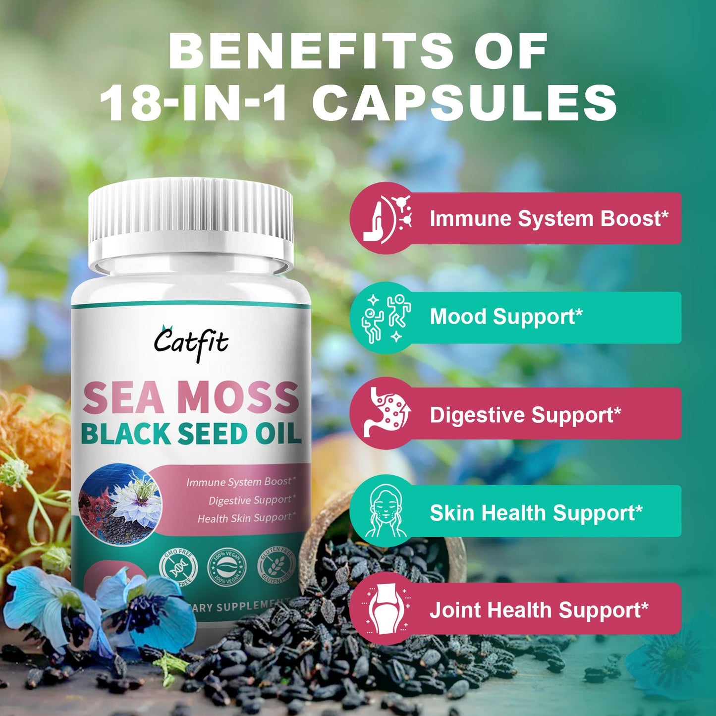 Sea Moss Black Seed Oil Capsules