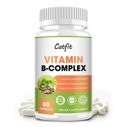 Vitamin B Complex Capsule B1 B2 B6 B12 Supports Better Moods, Nervous System Health & Energy Multivitamin Supplements Improve Immunity Food Supplement