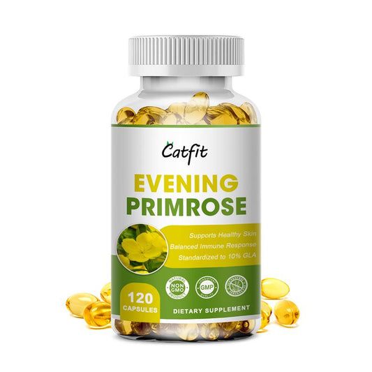 Evening Primrose Capsules 400mg Supports Hormonal Balance, Immunity, Healthy Skin and Heart Health Daily Vitamin Non-GMO