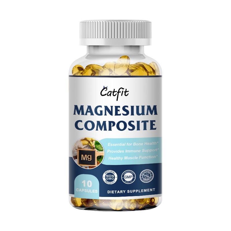 Highly Absorbable Magnesium Compsite Capsules 100mg Per Serving Maximum Absorption & Bioavailability, Dietary Supplement For Healthy Energy Musculoskeletal & Joint Support | Non-GMO, Vegan, Gluten Free And Soy