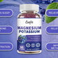 2 Packs Calcium Magnesium Potassium Complex Supplement Zinc Gummies Blueberry Flavor