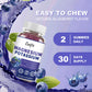 2 Packs Calcium Magnesium Potassium Complex Supplement Zinc Gummies Blueberry Flavor