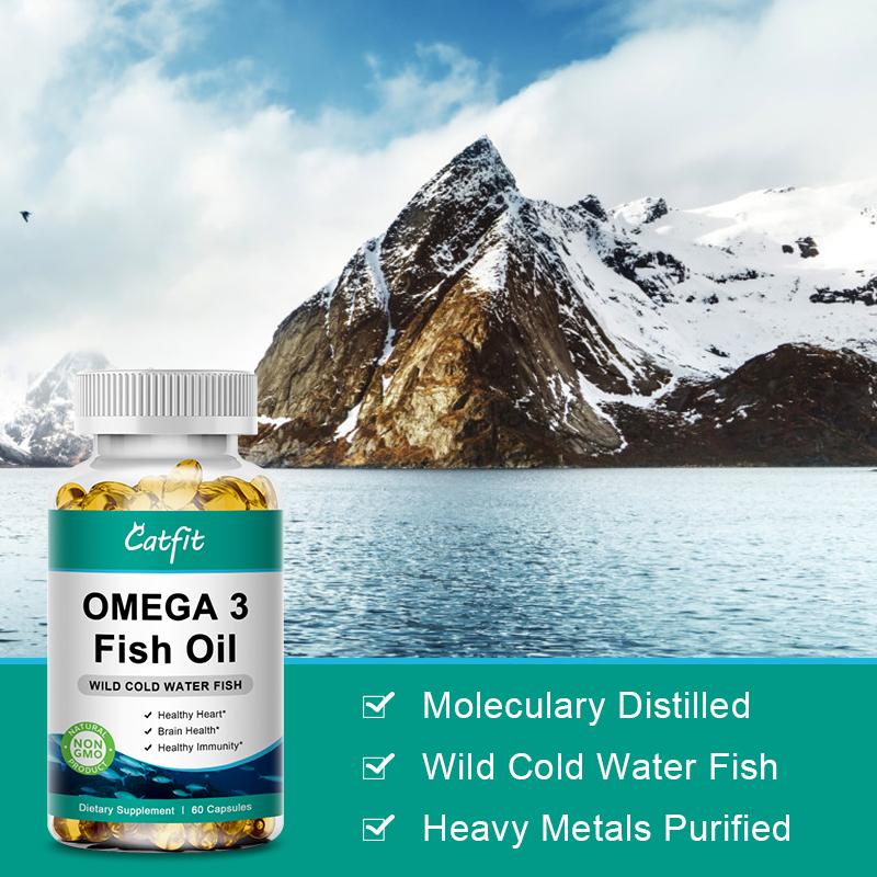 Catfit Nature Organic Roughy Oil Omega3 Deep Sea Fish-Oil Anti-aging Cod-liver Oil Brain Care Item for Elderly People