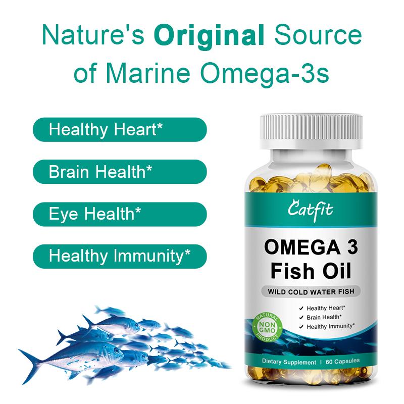 Catfit Nature Organic Roughy Oil Omega3 Deep Sea Fish-Oil Anti-aging Cod-liver Oil Brain Care Item for Elderly People