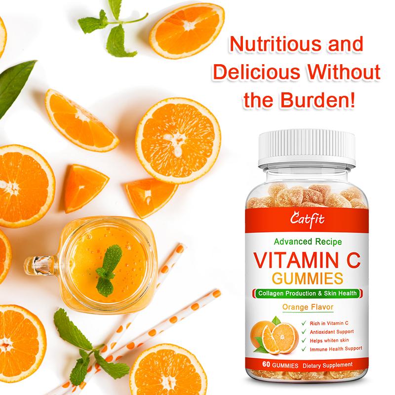 CatFit Nature Sweet Orange-flavor Gum Anti-aging Fruits&Veg Blend VC Supplement Health Care Product