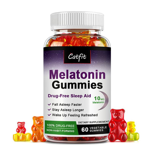 Catfit 10Mg Melatonin Gummies Vitamin B6 Relieve Stress, Improve Sleep Improve Body Immunity Healthy Product